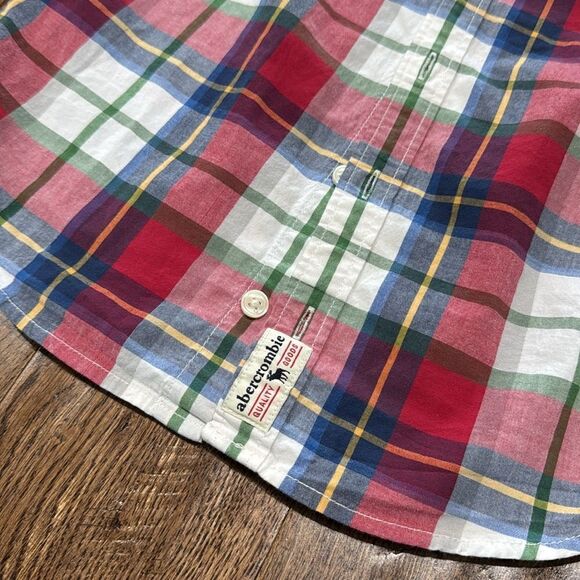 Abercrombie kids plaid button down shirt. Sz 9/10 - Picture 2 of 4